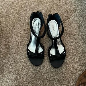 Like new black 2 inch wedge sandal.  Size 8 stored in original box. Style & Co.